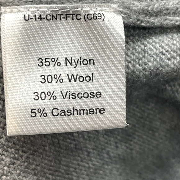 Joseph A Bank Sweater Mens Extra Large Gray Reserve Italian Yarn Cashmere Wool - Picture 9 of 13